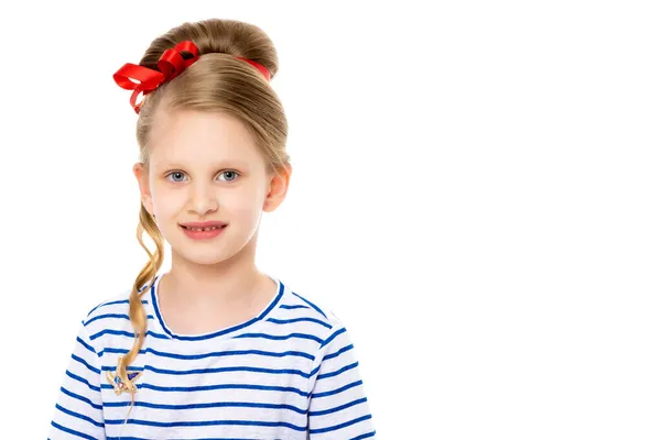 Retrato de una niña de cerca. — Foto de Stock