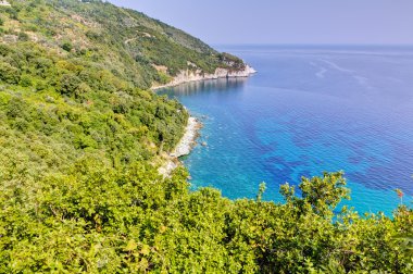 Pelio dağ kıyı şeridi, Tesalya, Yunanistan