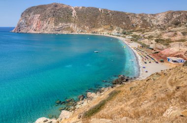 Agia kyriaki beach, milos island, cyclades, Yunanistan