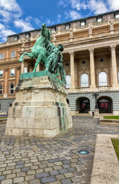 Statua del mandriano Hortobagy, Castello di Buda, Budapest — Foto Stock