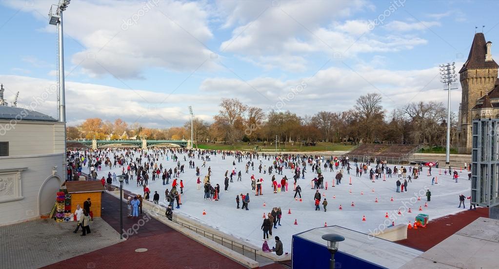 Photos ice rink budapest City Park ice rink , Budapest, Hungary — Stock Photo © lefpap 12462787