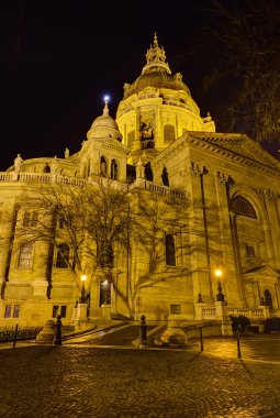 Aziz Stephen Bazilikası gece görüş, Budapeşte, Macaristan