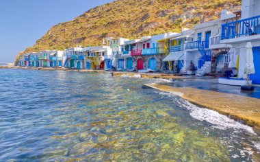 Klima balıkçı köyü, Milos Adası, Kiklad, Yunanistan
