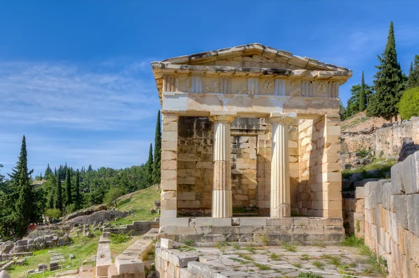 Tesouro ateniense, Delphi, Grécia — Fotografia de Stock