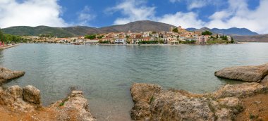 Panorama of Galaxidi, Greece clipart