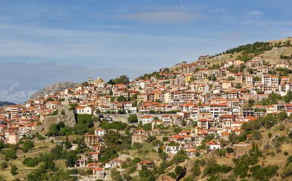 Arachova，维，希腊的著名度假小镇 — 图库照片