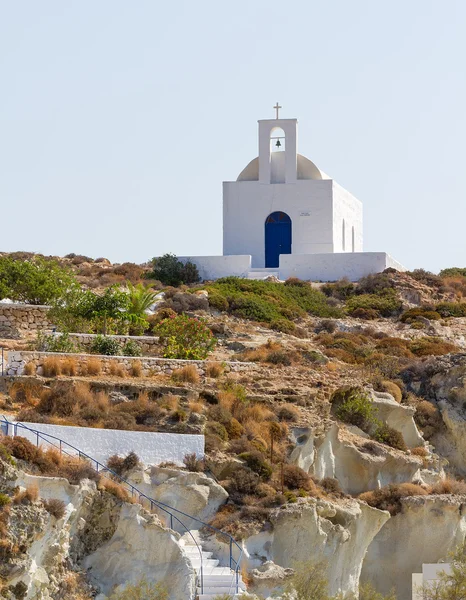 Capela de Agia Varvara, ilha de Kimolos, Cíclades, Grécia — Fotografia de Stock