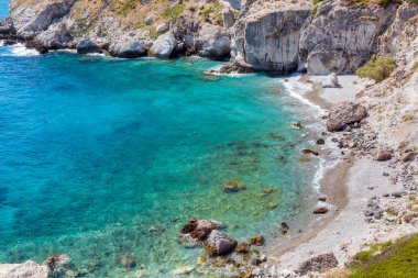 tenha plaj milos island, cyclades, Yunanistan