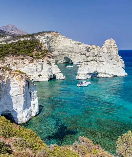 Kleftiko, milos island, Cyklady, Grecja Zdjęcie Stockowe