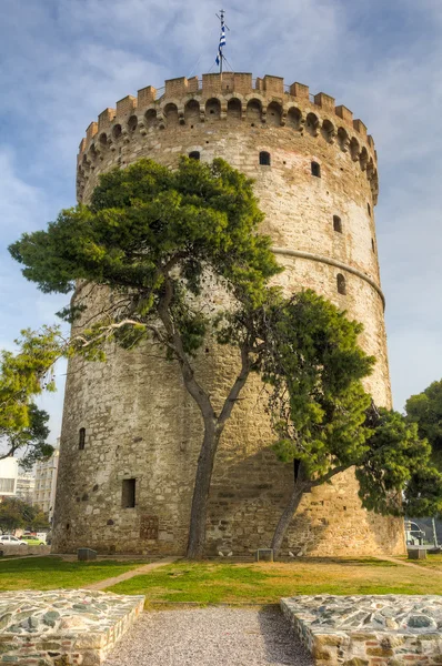 Witte toren (lefkos pyrgos), thessaloniki, Macedonië, Griekenland — Stockfoto