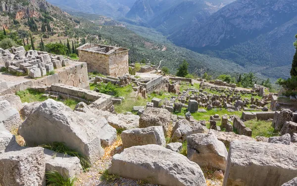 Wykopaliska archeologiczne w delphi, Grecja — Zdjęcie stockowe