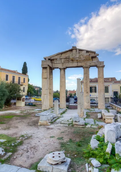 Resti della porta ovest nel Foro Romano di Atene, Grecia — Foto Stock