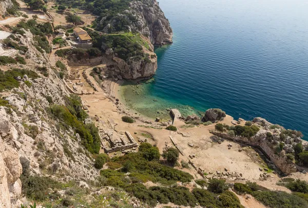 Το ιερό της θεάς Ήρας στην Περαχώρα Κορινθίας, Ελλάδα — Φωτογραφία Αρχείου