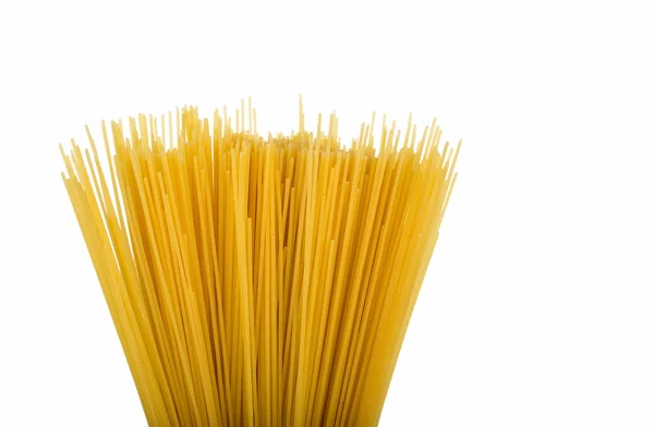 Uncooked pasta spaghetti macaroni isolated — Stock Photo, Image