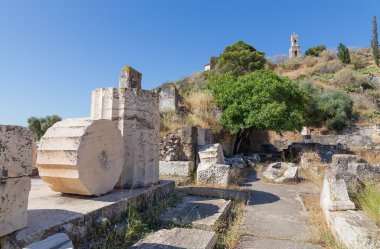 Ancient ruins in the archaeological site of Eleusis, Attica, Greece clipart