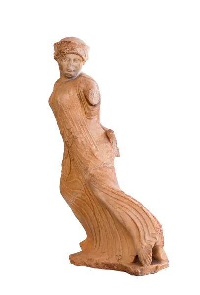 Fleeing maiden ancient Greek statuette from Eleusis (490 BC) — Stock Photo, Image