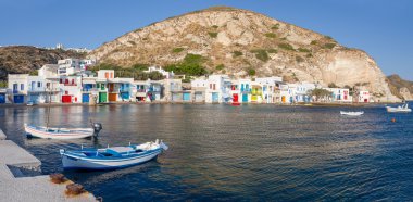 Klima fishing village, Milos island, Cyclades, Greece clipart