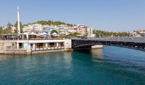 Die alte Brücke von khalkis, euboea, griechenland — Stockfoto