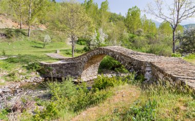 Agios minas geleneksel taş köprü, epirus, Yunanistan
