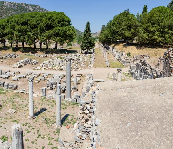 Commercial Agora and Temple of Serapis, Ephesus, Turkey — Stock Photo, Image