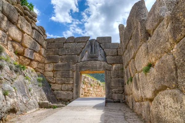 Lion Gate, Mycenae, Greece — Stock Photo, Image