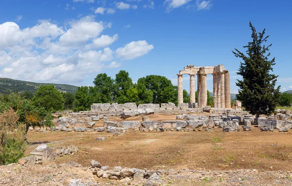 Świątynia Zeusa w ancient nemea, Peloponez, Grecja — Zdjęcie stockowe