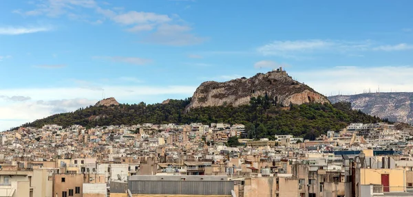 Uitzicht Heuvel Lycabettus Athene Griekenland — Stockfoto