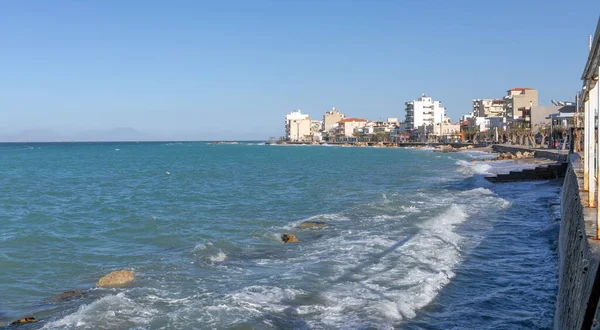 Uitzicht Waterkant Van Xylokastro Stad Korinthië Griekenland — Stockfoto