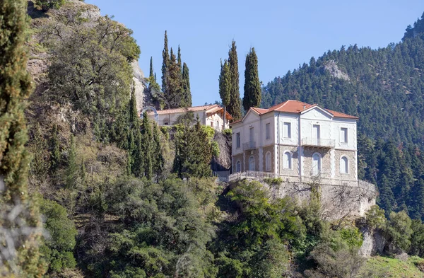 Kerk Van Allerheiligen Het Klooster Van Mega Spilaio Peloponnesos Griekenland — Stockfoto