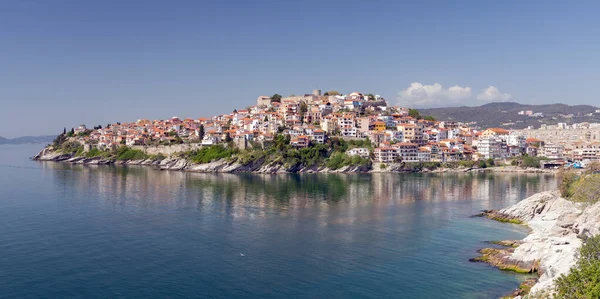 Vista Del Casco Antiguo Fortaleza Kavala Macedonia Grecia — Foto de Stock