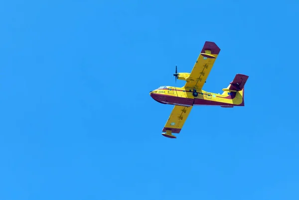 Athens Greece June 2022 Firefighting Canadair 415 Aircraft Operates Hymettus — Stock Photo, Image