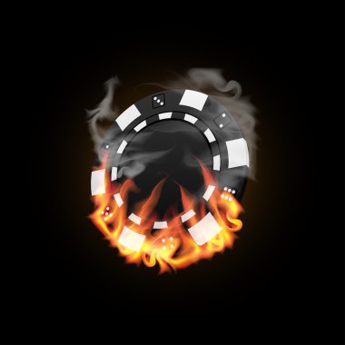 Yangın vektör çizim casino çip