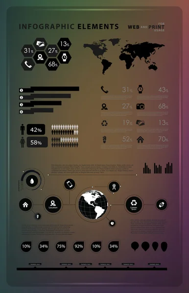 Kiváló minőségű üzleti infographic elemek — Stock Vector