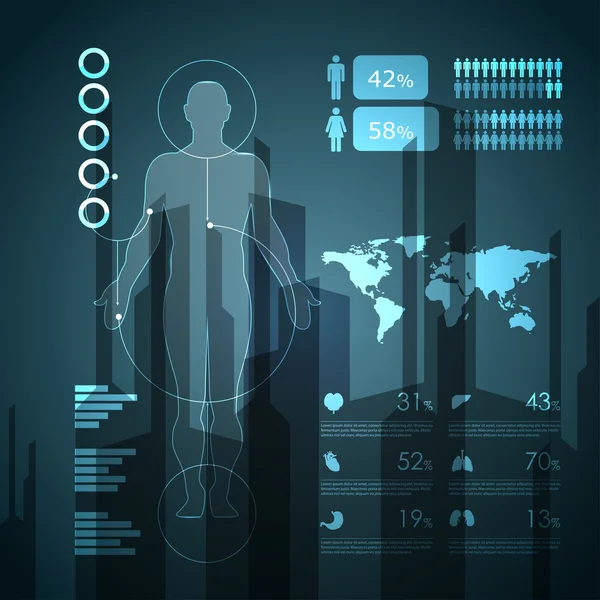 Medische infographic elementen — Stockvector