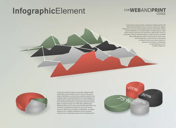 Éléments d'infographie minimalistes — Image vectorielle