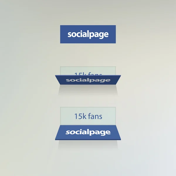 Schaltfläche für soziale Netzwerke — Stockvektor