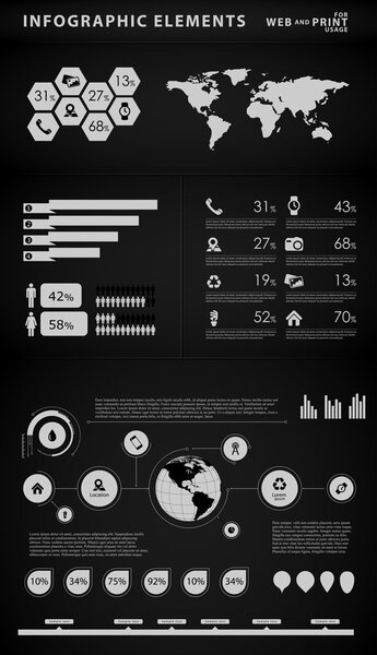 Инфографические элементы бизнеса высокого качества
