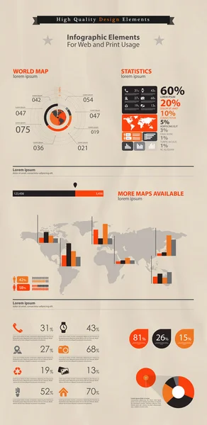 Elementos de infografía empresarial de alta calidad — Vector de stock