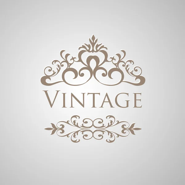 Vintage vector marco floral — Archivo Imágenes Vectoriales