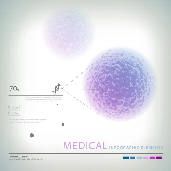 องค์ประกอบของข้อมูลทางการแพทย์ — ภาพเวกเตอร์สต็อก