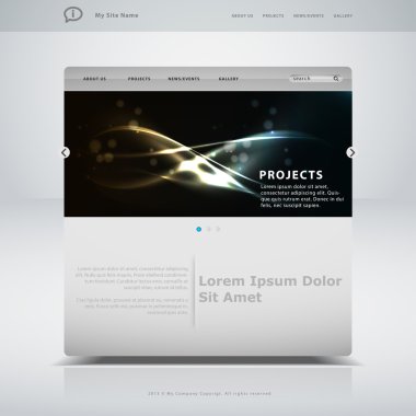 Web Şablonu düzenlenebilir vektör formatında