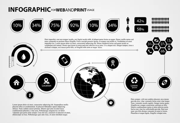 Éléments d'infographie métier de haute qualité — Image vectorielle