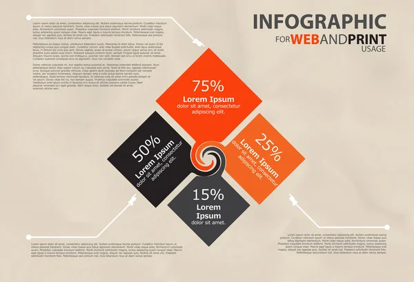 Elementos infográficos para uso web e impresión — Vector de stock