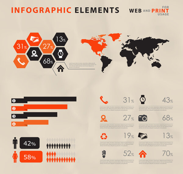 Инфографические элементы бизнеса высокого качества
