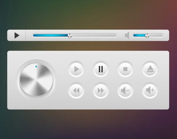 Interfaz de reproductor de vídeo. Ilustración vectorial. — Archivo Imágenes Vectoriales