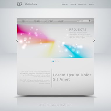 Website template in editable format