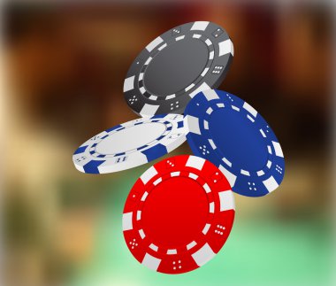düşen poker fişleri çizimi