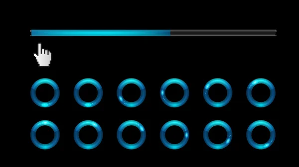 Blaue Ladestange und Spinner — Stockvektor