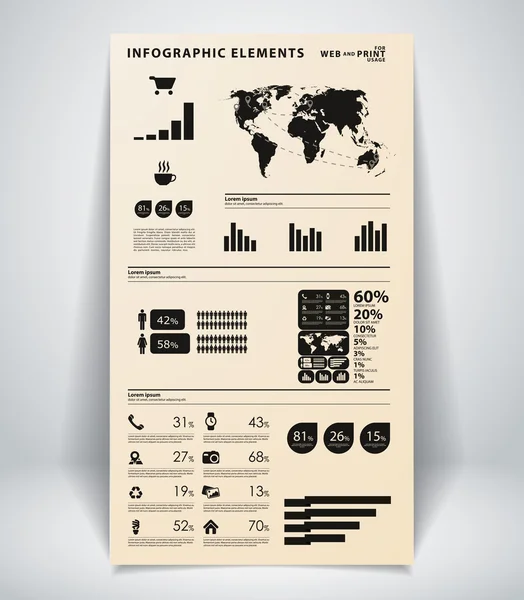 Yüksek kaliteli iş Infographic elemanları — Stok Vektör