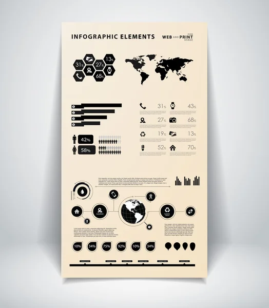 Yüksek kaliteli iş Infographic elemanları — Stok Vektör